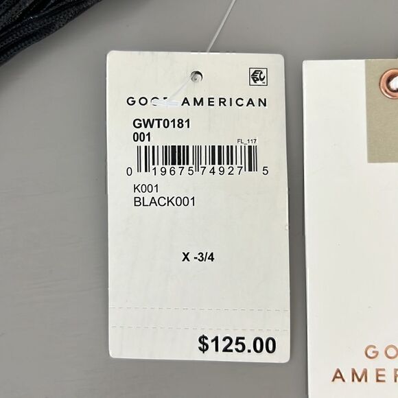 NWT Good American Plisse Deep V-Neck Dolman Blouse in Chrome Size L/XL - Picture 9 of 14